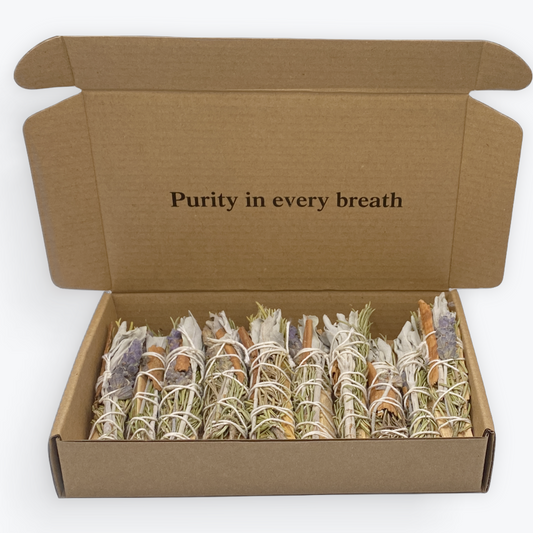 Coffret - 10 Sauges Blanche, Palo Santo, Romarin, Cannelle et Lavande – Elévation