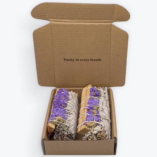2 Sauges Blanche, Palo Santo et Lavande Violette des Mers - Méditation