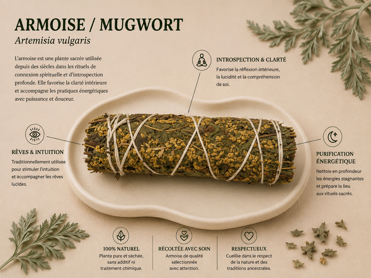 Armoise (Mugwort) – Fagot de fumigation