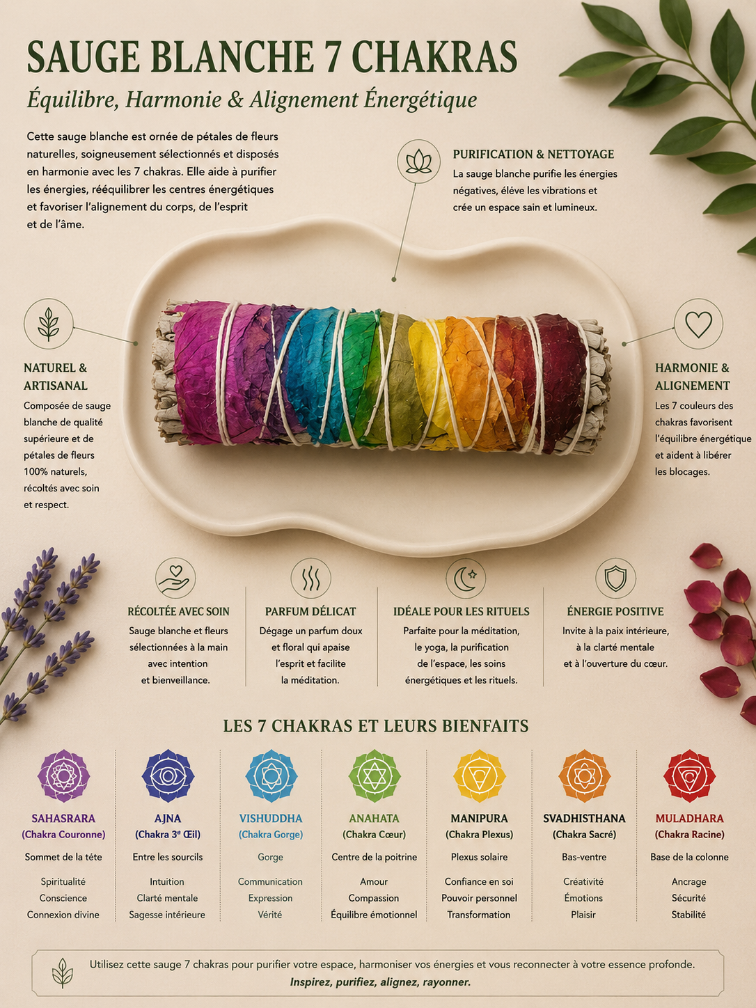 Sauge Blanche & 7 Chakras