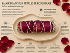 Sauge Blanche & Pétales de Rose Rouge